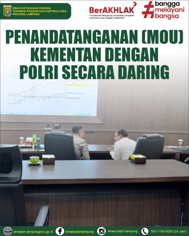 Penandatanganan (Mou) Nota Kesepahaman Kementerian Pertanian dengan Polri Secara Daring