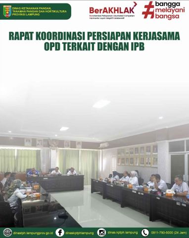 Rapat Koordinasi Persiapan Kerjasama OPD Terkait dengan IPB