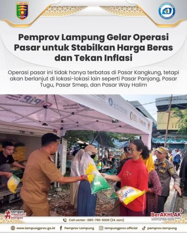 Pemprov Lampung Gelar Operasi Pasar untuk Stabilkan Harga Beras dan Tekan Inflasi