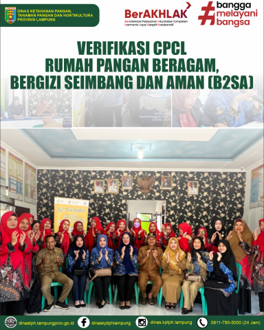 Verifikasi CPCL Rumah Pangan Beragam, Bergizi Seimbang dan Aman (B2SA)